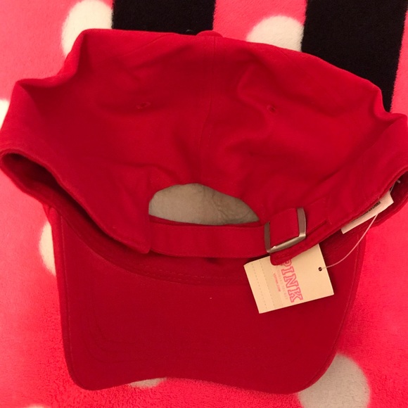 NEW💕VS PINK RED “P” MONOGRAM Baseball Hat Cap - Picture 5 of 9